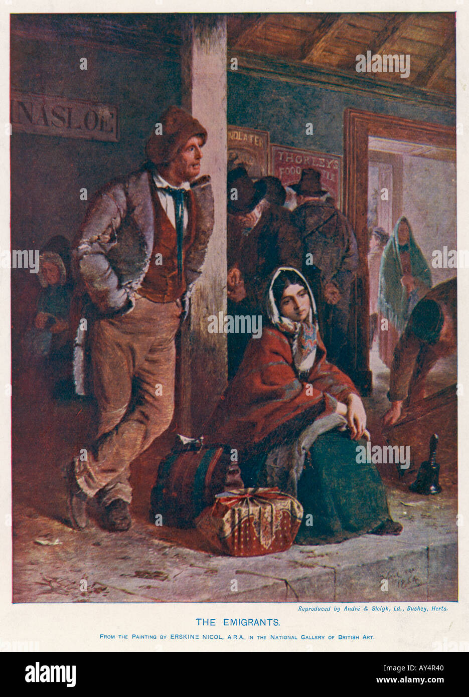 Irish Emigrants 1864 Stock Photo Alamy