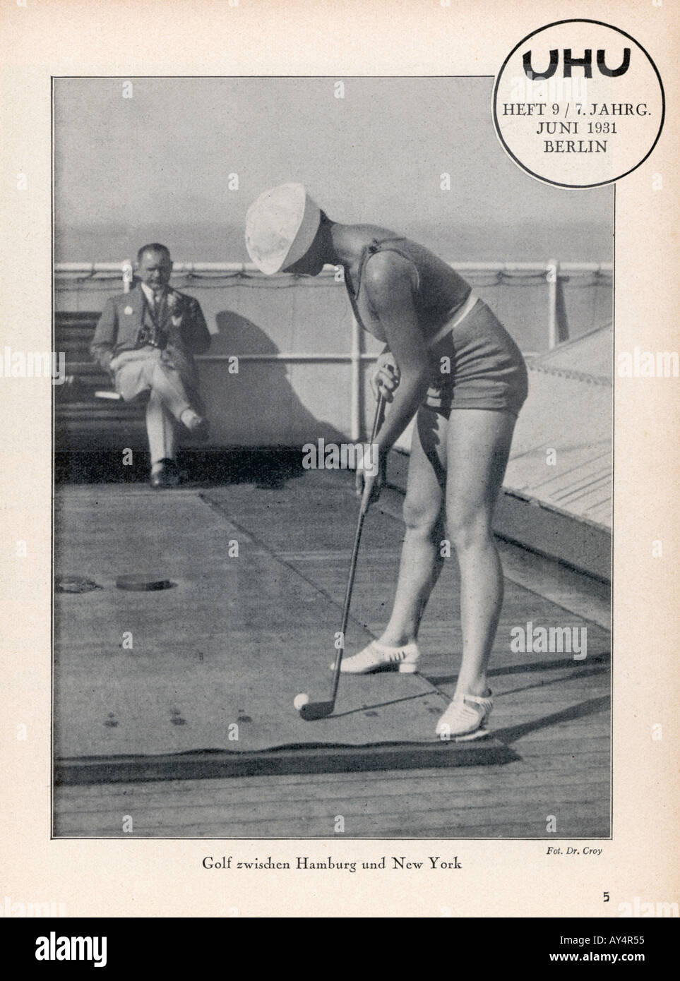 Ship Passengers Golf Stock Photo