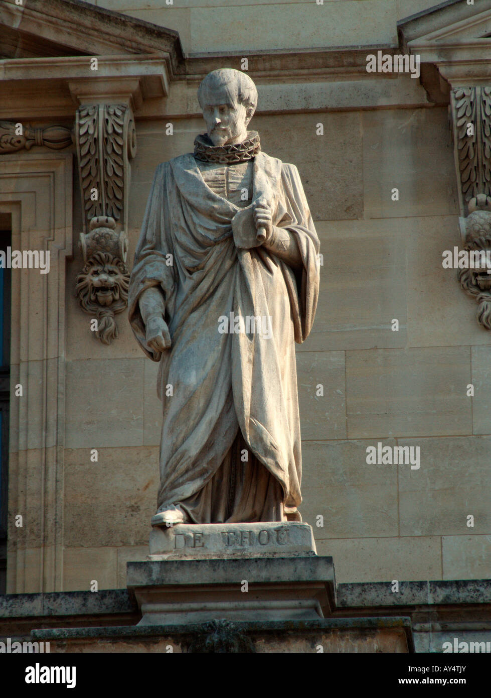 Gallery of statues at the courtyard of the Louvre Museum. Paris. France