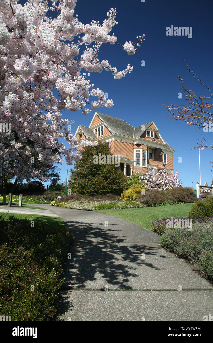 Springtime view of the Guest House Museum in Fort Bragg, California Stock Photo