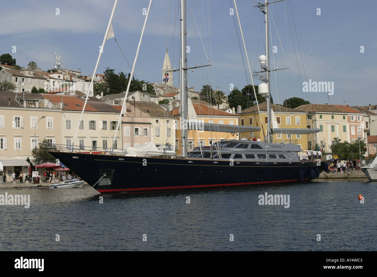 Andromeda la Dea 154ft 46 9m Perini Navi ketch in Mali Losinj Croatia Stock Photo