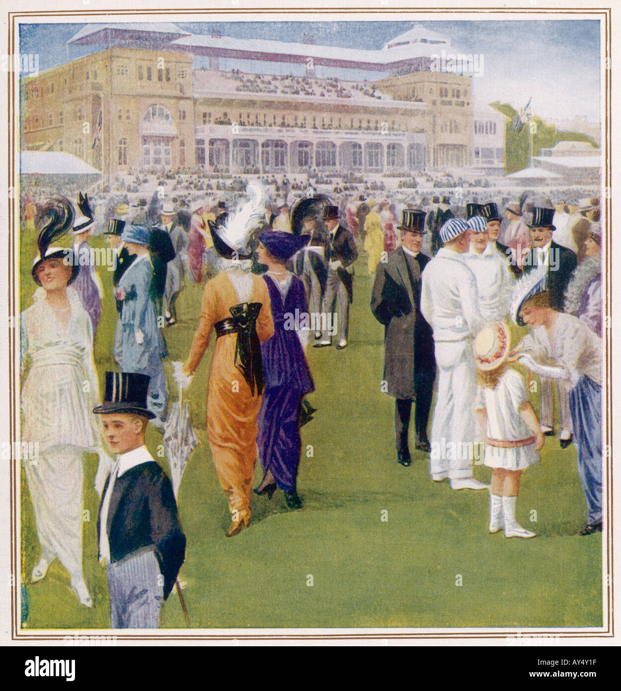 1914 Fashions At Lords Stock Photo