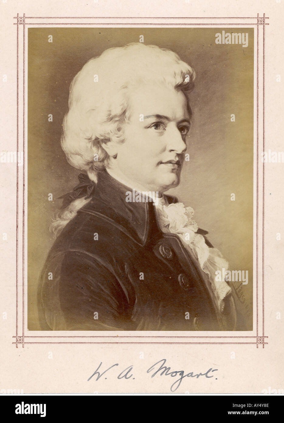 Mozart Sepia Jager Stock Photo