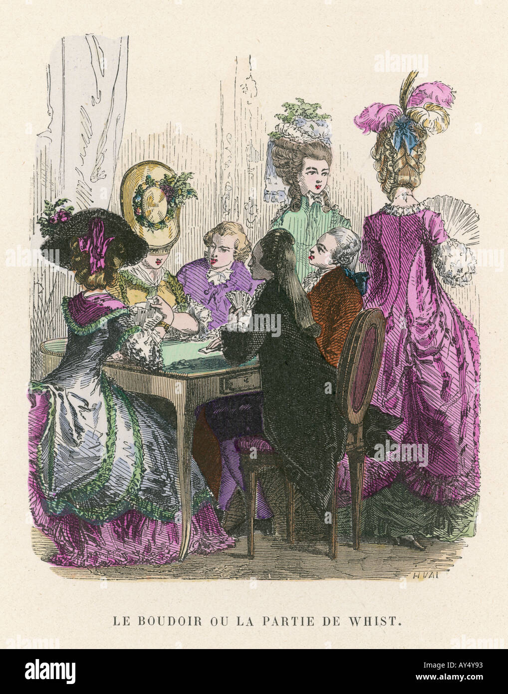 French Game Of Whist Stock Photo Alamy