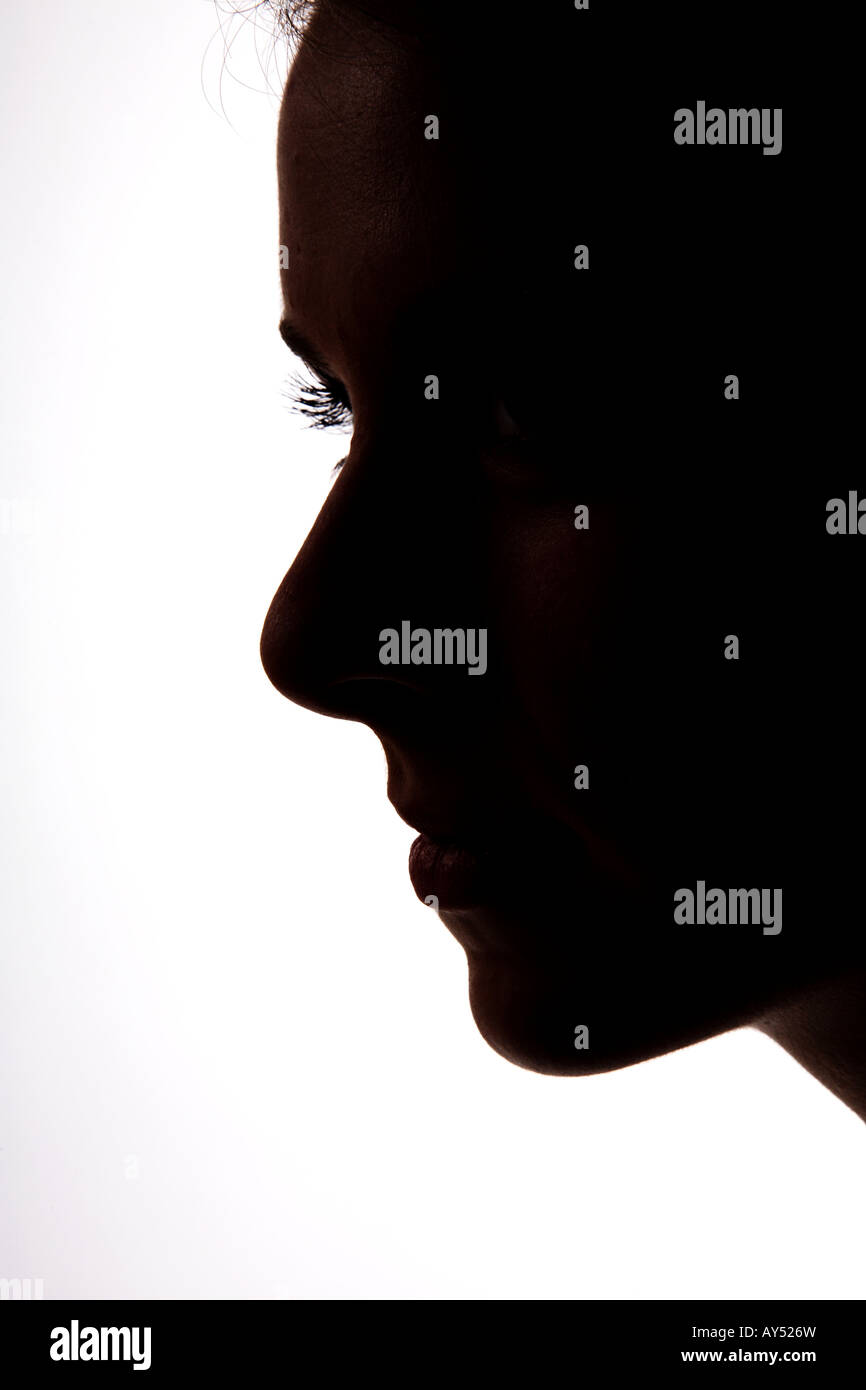 Teenage Girl Sillhouette Stock Photo - Alamy