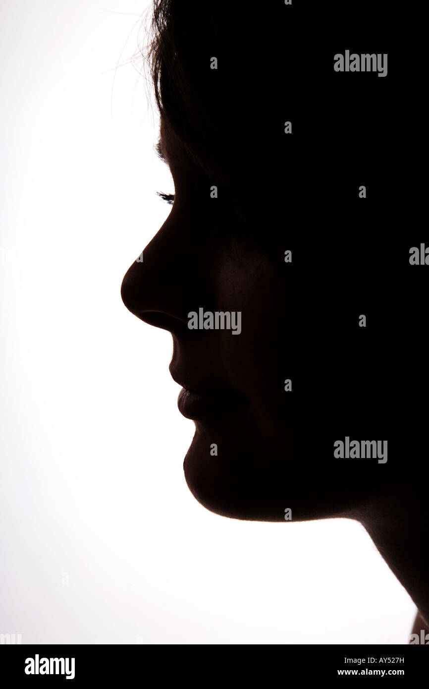 Teenage Girl Sillhouette Stock Photo - Alamy