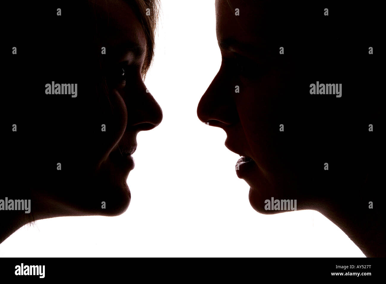Teenage Girl Silhouettes Stock Photo - Alamy