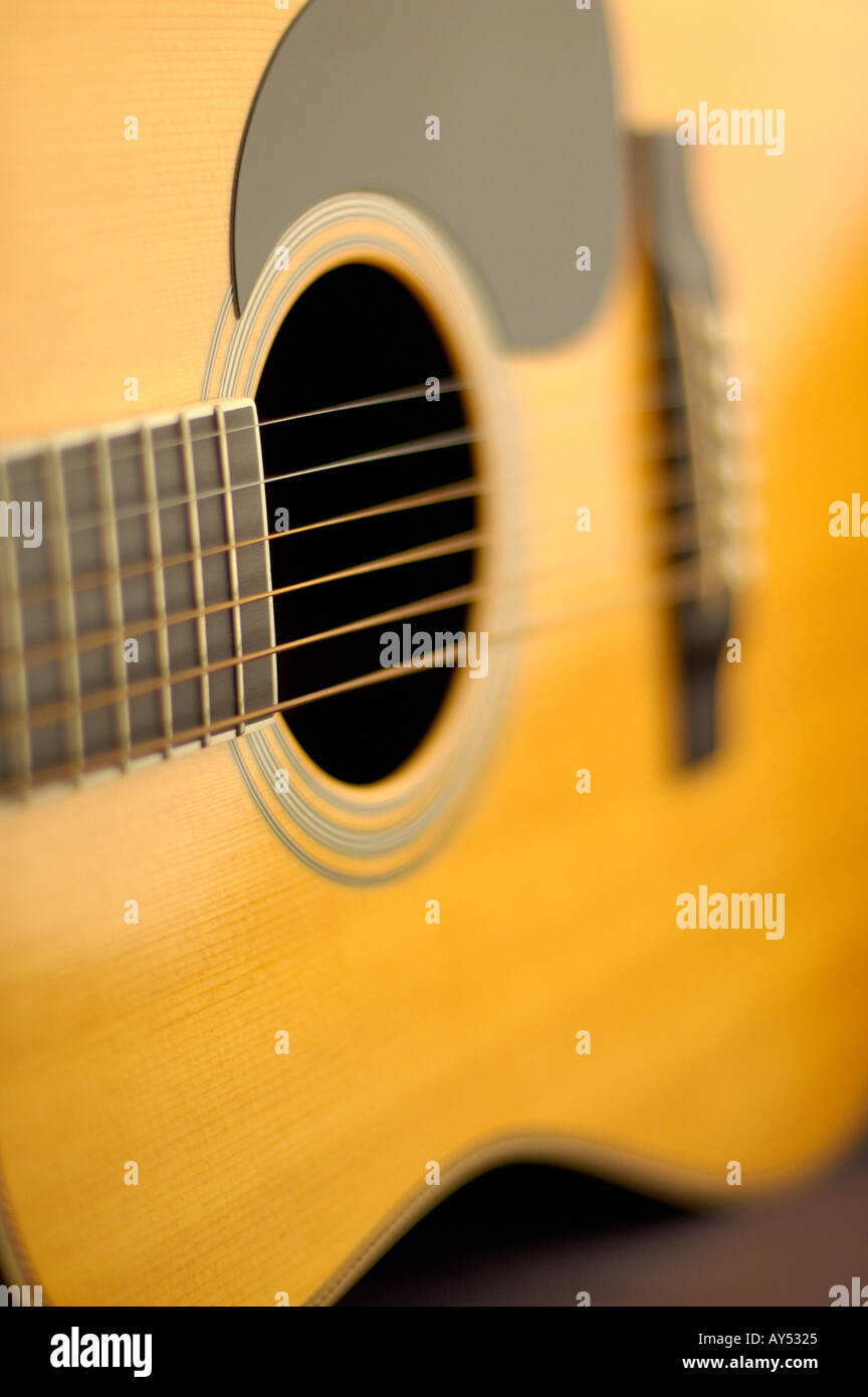 ACOUSTIC GUITAR MARTIN PLAYING MUSIC Stock Photo