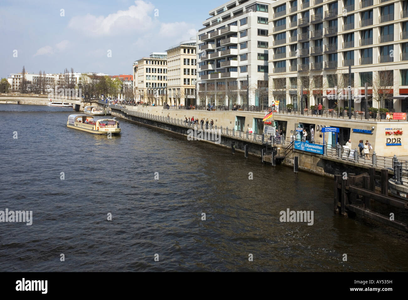 River Spree and DDR Museum Berlin Germany Stock Photo