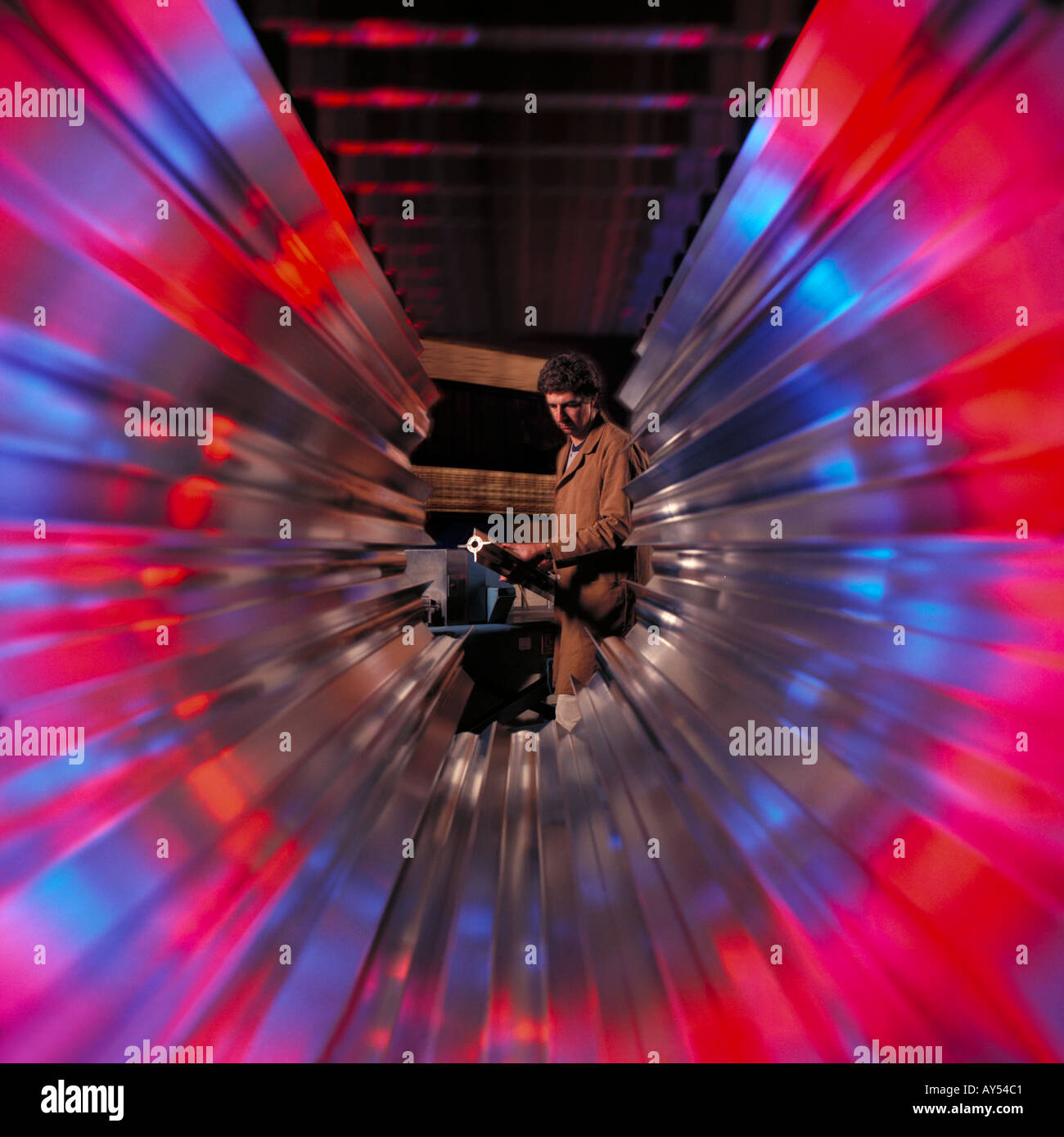 Checking nuclear fuel rods in UK Stock Photo Alamy