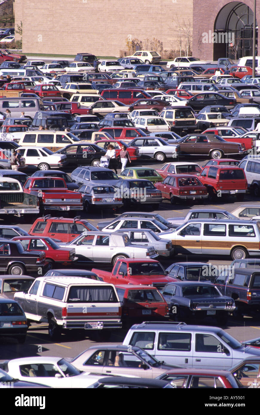 Crowded shopping mall parking lot in Boise Idaho Stock Photo Alamy