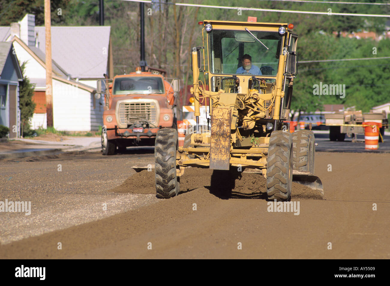Road construction  Stock Photo