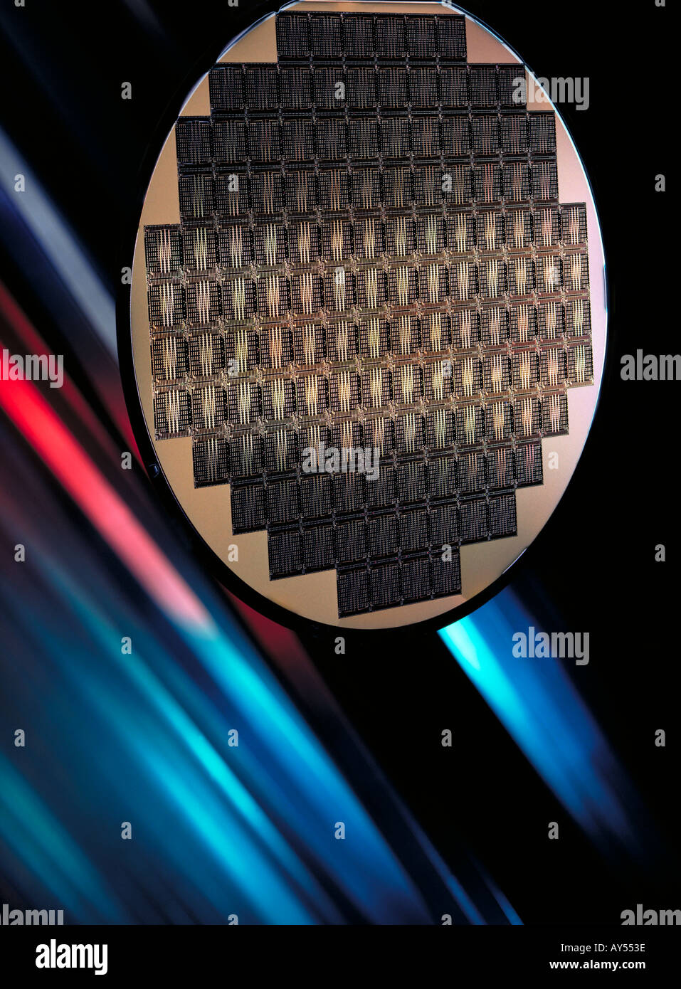 Silicon Wafer for IT industry Stock Photo