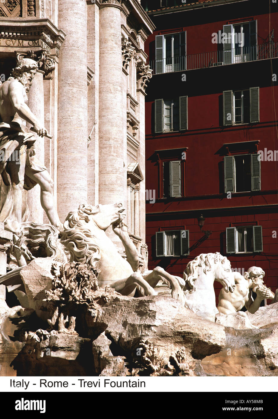 Italy Rome Trevi Fountain Stock Photo