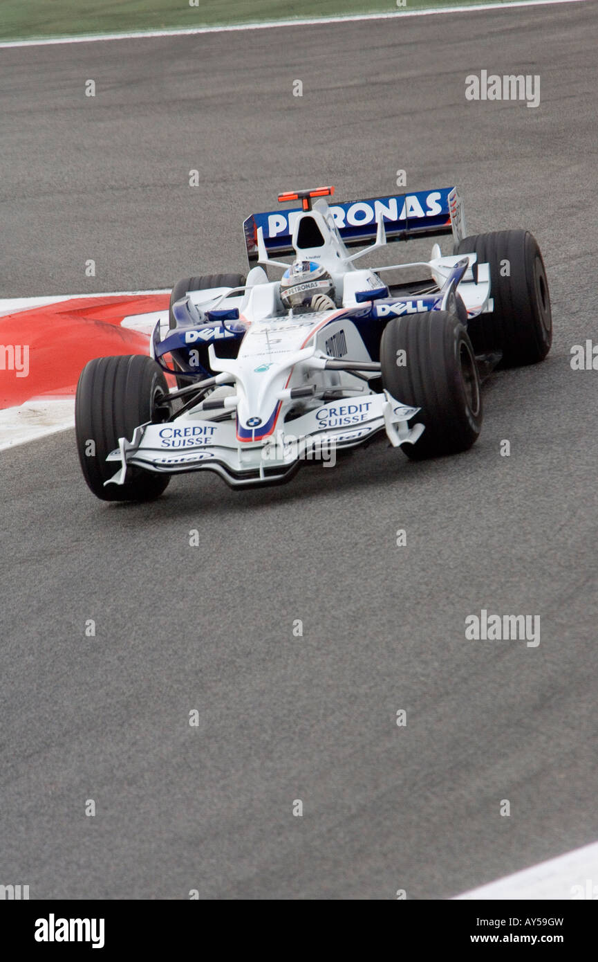 Nick Heidfeld driving for the BMW Sauber Formula One team Stock Photo