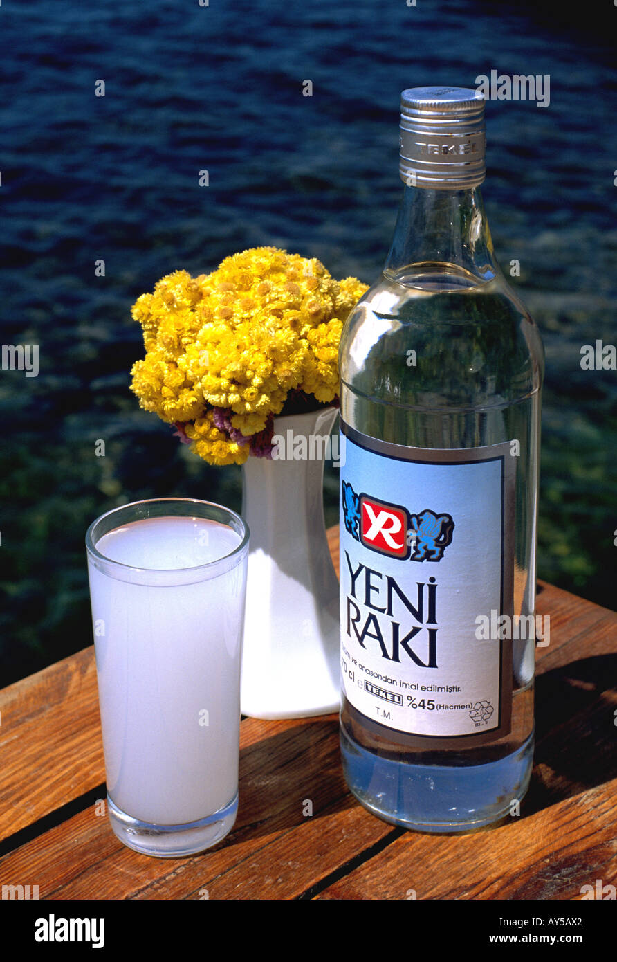 Turkey National Drink the Raki Stock Photo