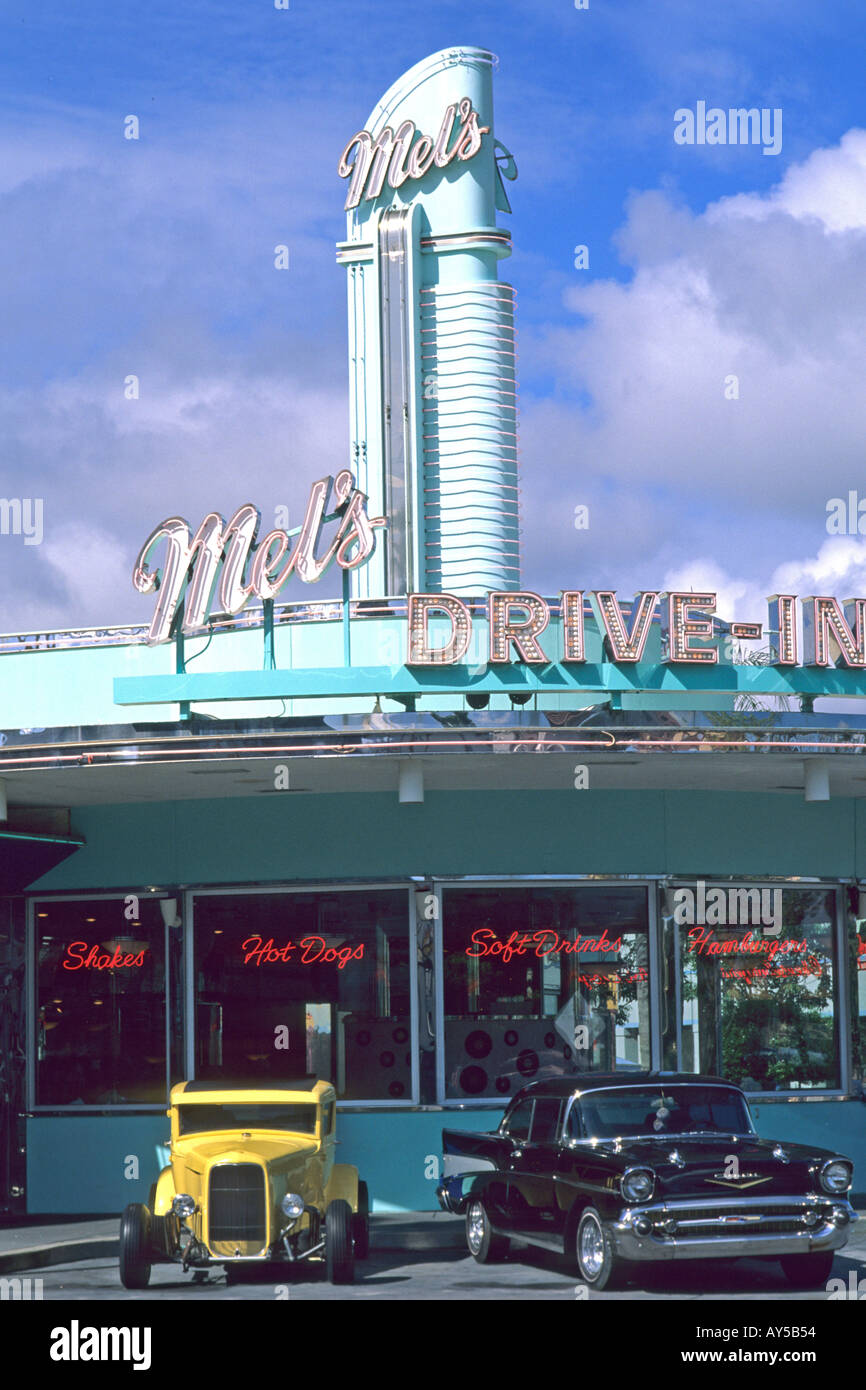 Mel S Diner At Universal Studios In The Hollywood Area Stock Photo Alamy