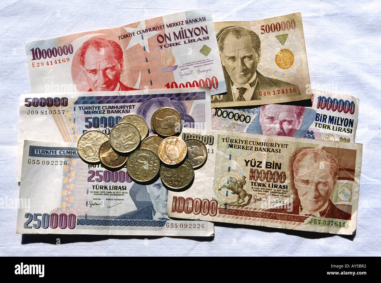 Turkey Istanbul Turkish Money The Lira Stock Photo