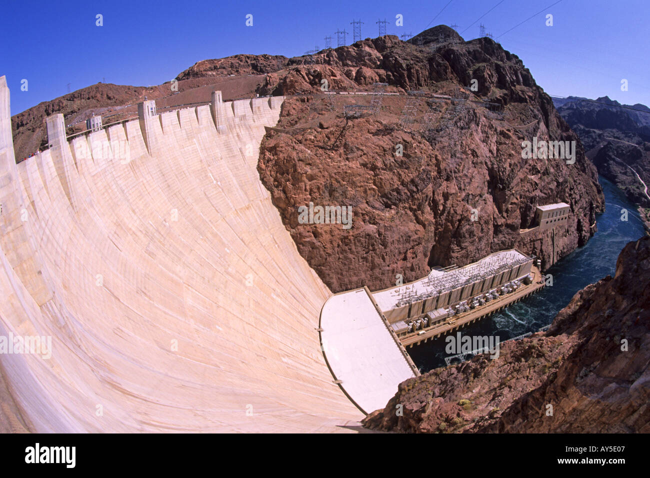 World Famous Hoover Dam Nevada Arizona Line Stock Photo Alamy