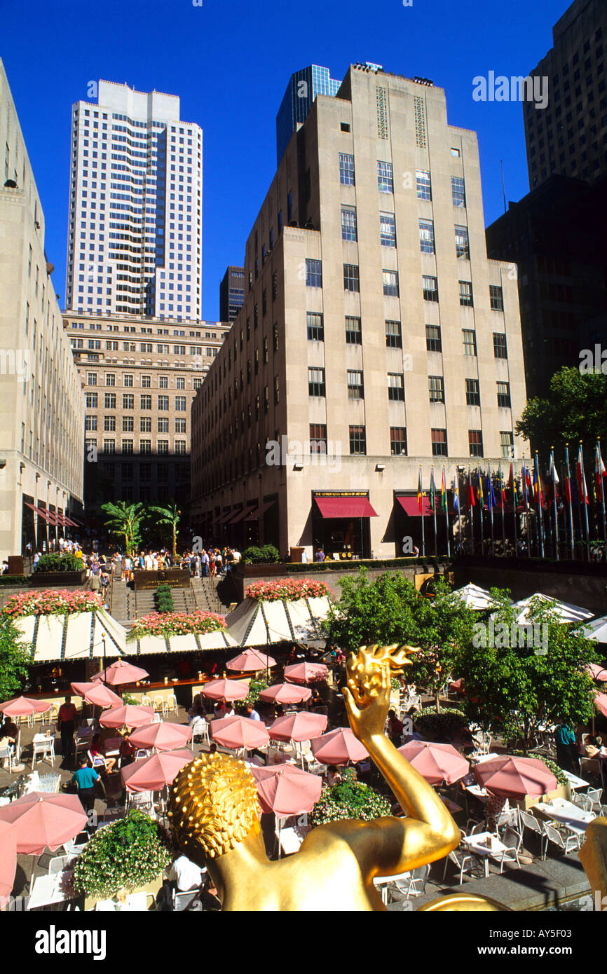 Rockefeller Center RCA and Cafe New York City Stock Photo