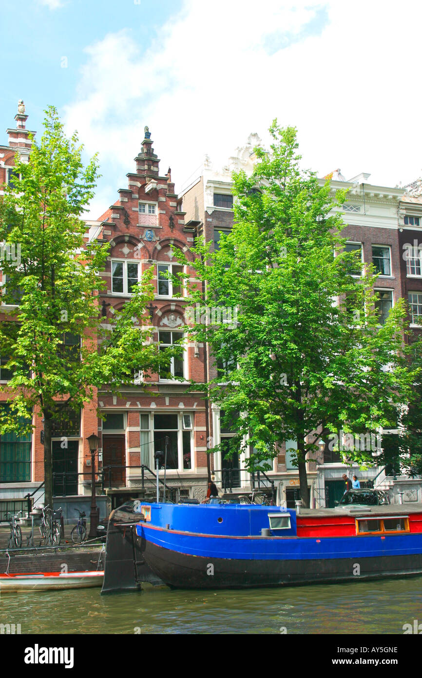 Pays Bas Amsterdam Canaux du quartier Le Jordaan Stock Photo - Alamy