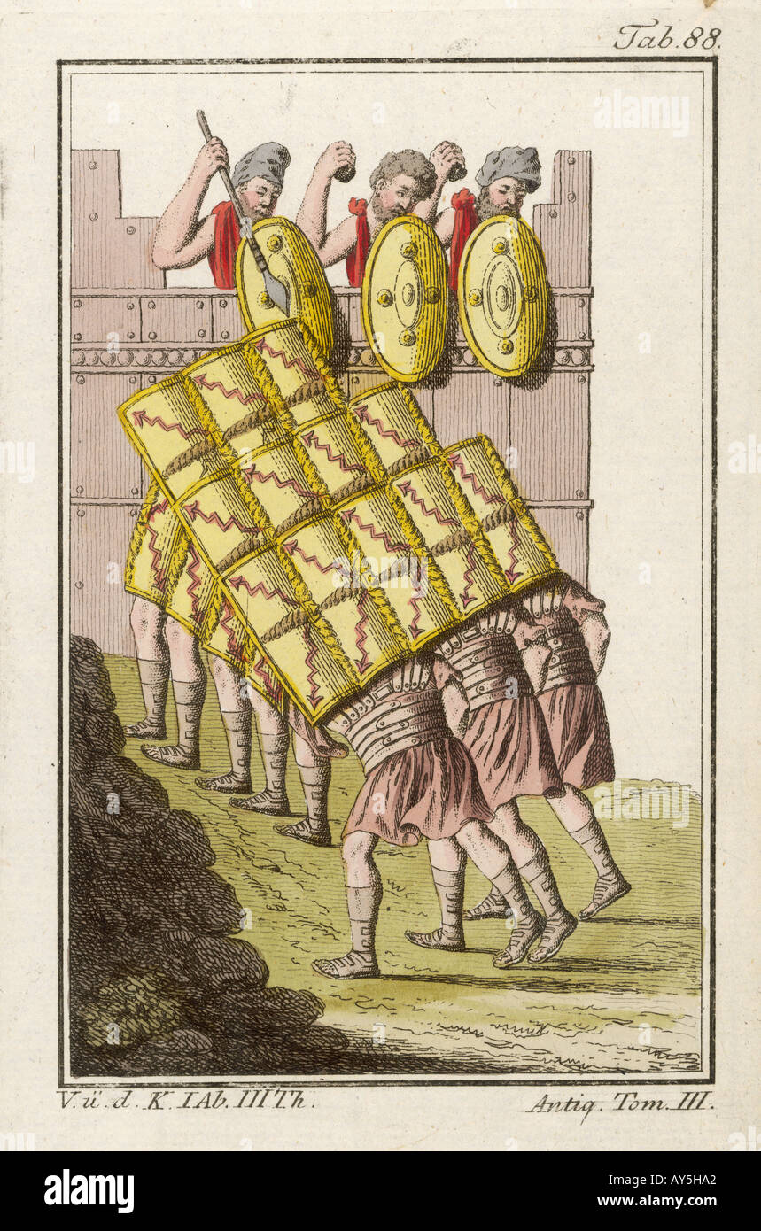 Romans Using Shields Stock Photo Alamy Romans Using Shields Stock Photo Alamy