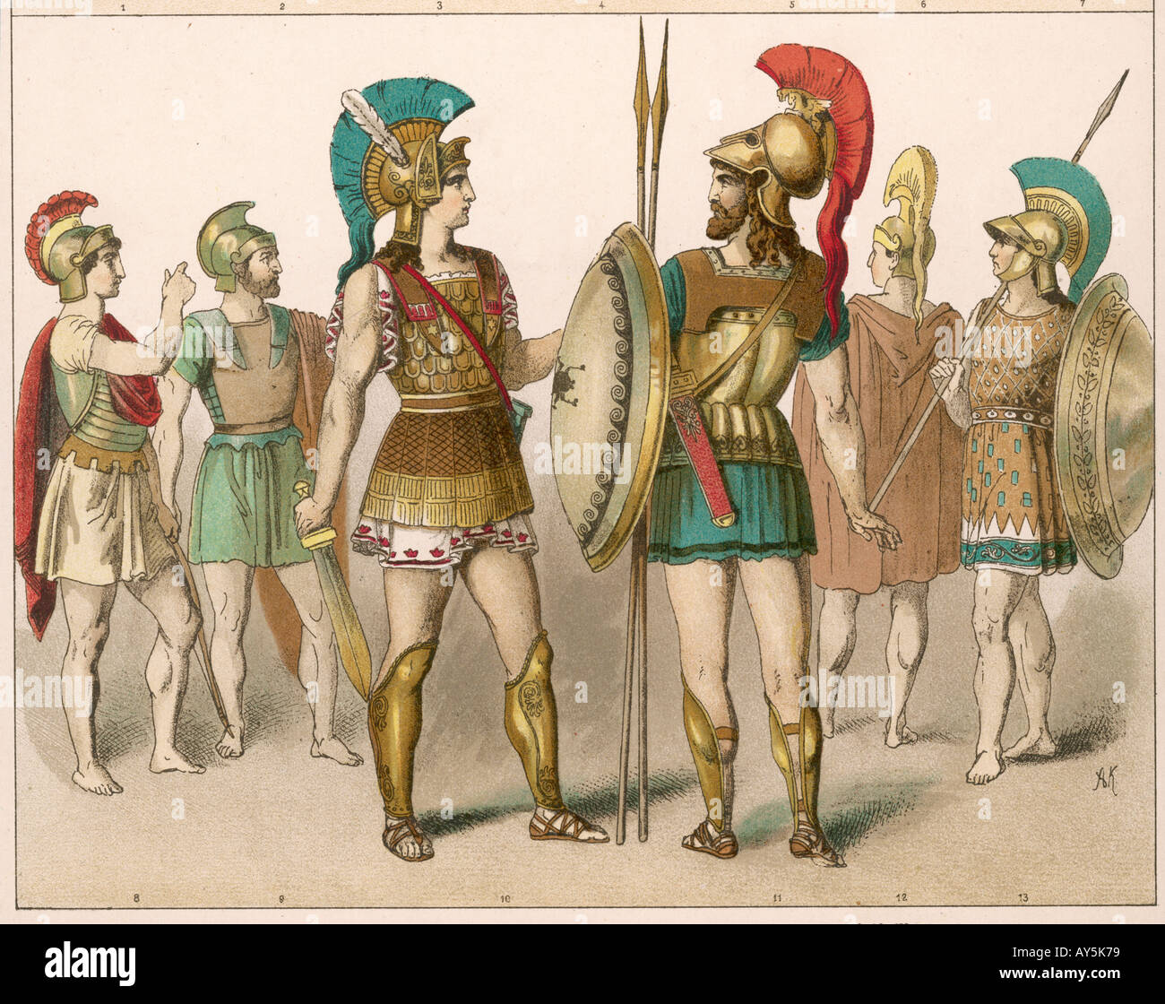 ancient greek soldiers uniform