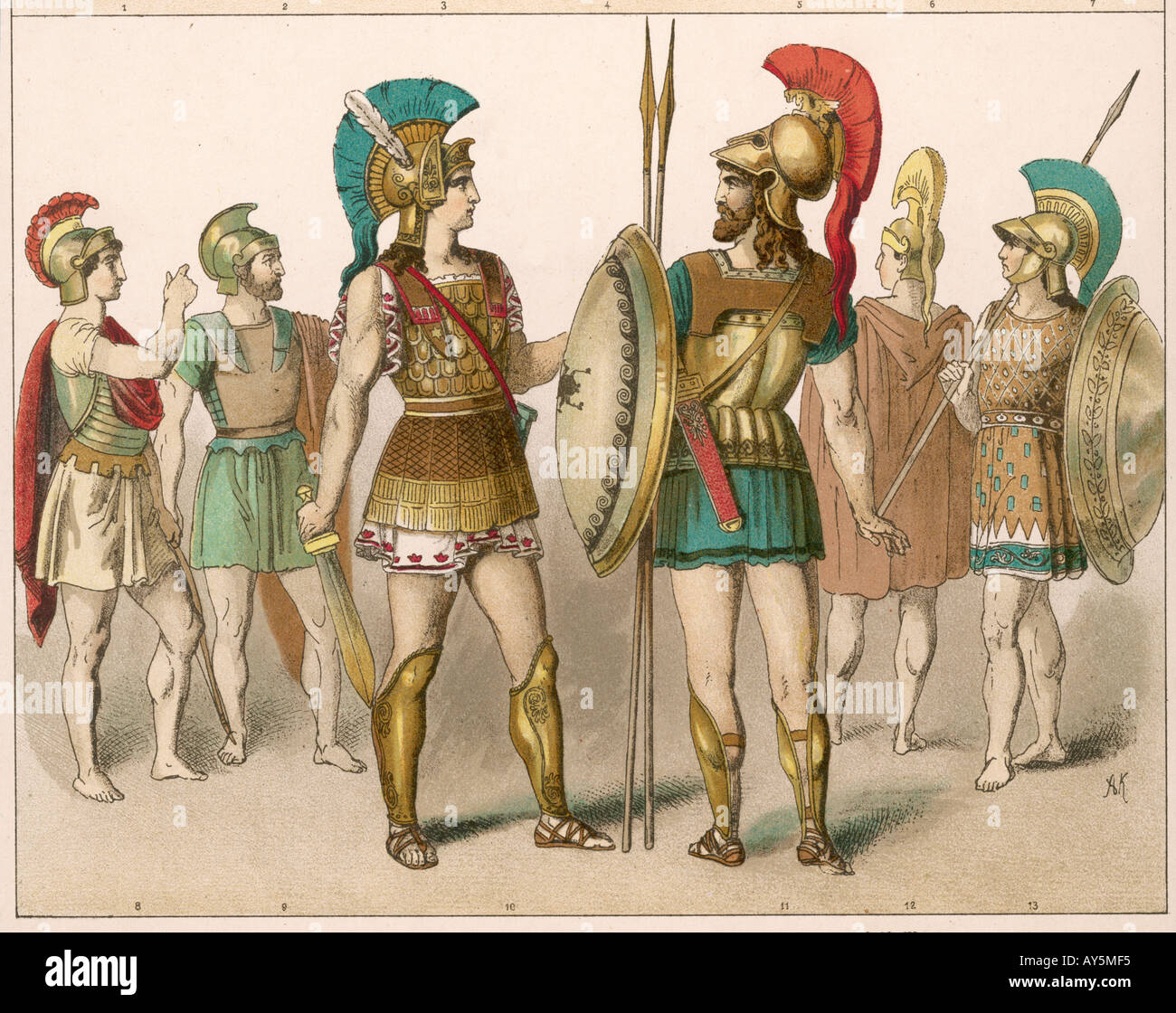 Ancient Greek Warriors Stock Photo: 5550324 - Alamy