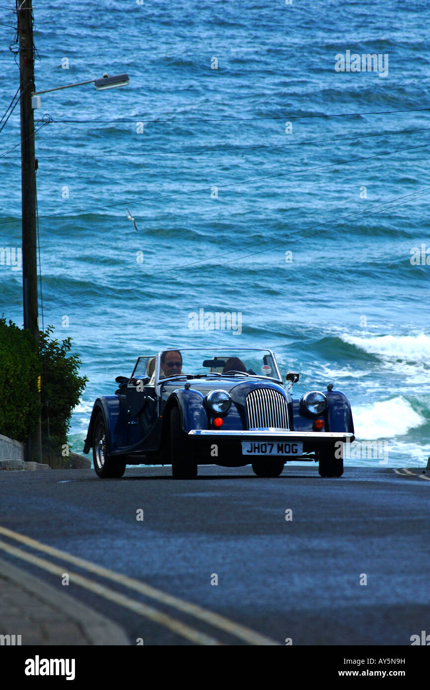 Cornwall vintage car in St Ives Stock Photo