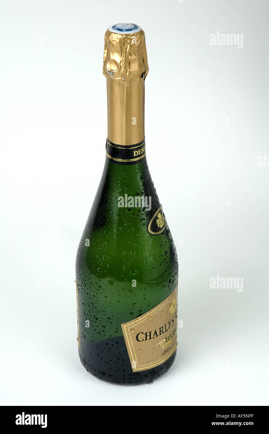 Sparkling Wine Bottle Stock Photo Alamy