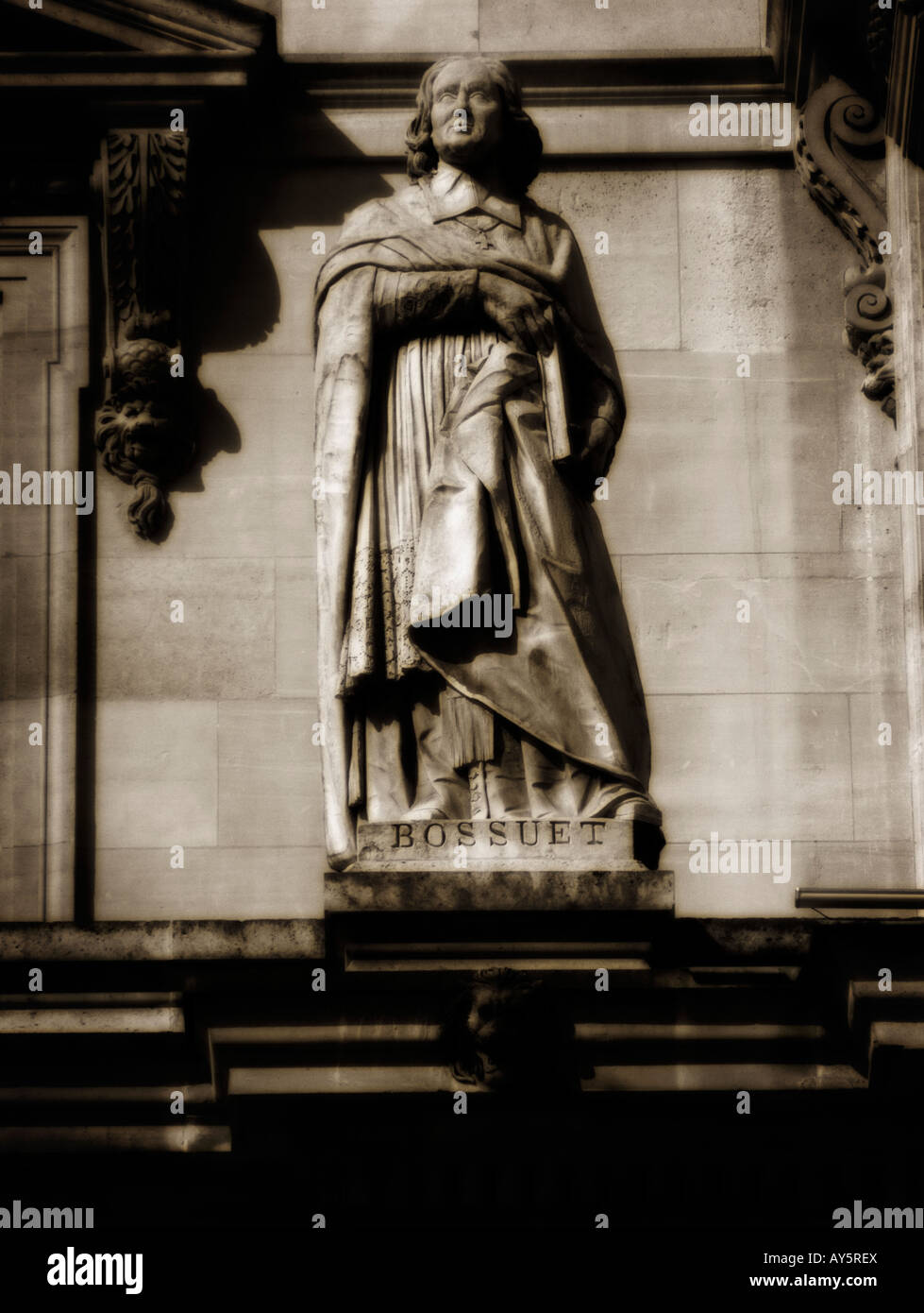 Gallery of statues at the courtyard of the Louvre Museum. Paris. France