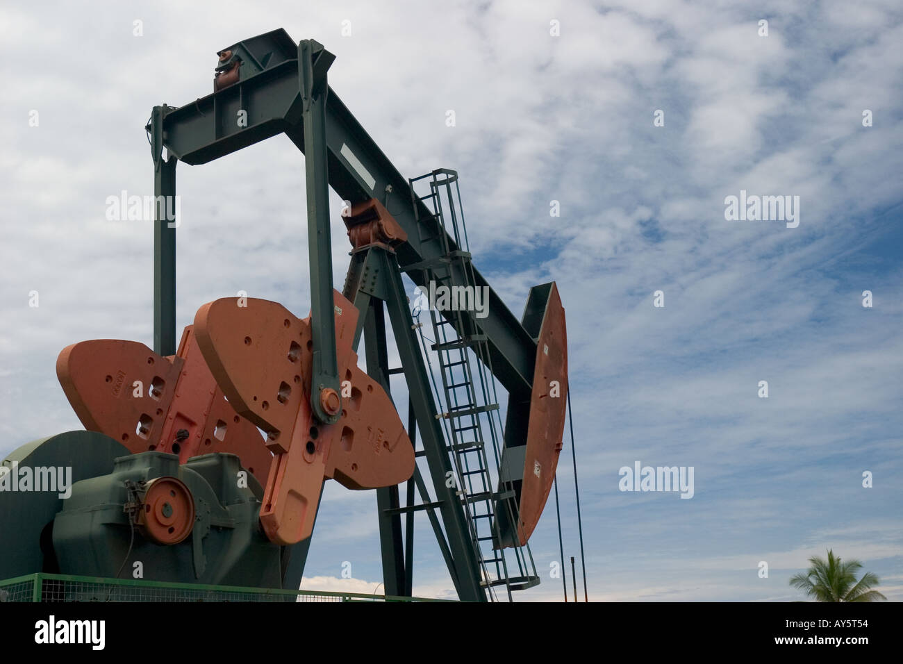Nodding donkey pumping oil in Seria , Brunei Stock Photo Alamy