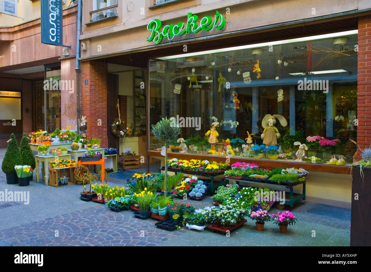 Flower shop in Ville de Luxembourg Europe Stock Photo