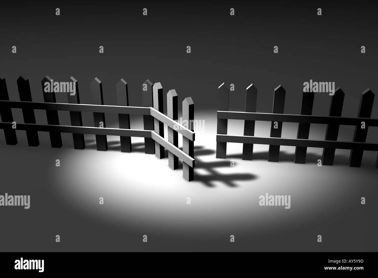 Dark wood fence Black and White Stock Photos & Images - Alamy