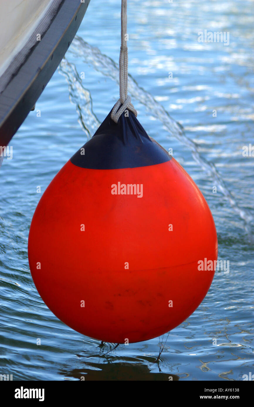 Fender or bumper on a fishing boat Stock Photo Alamy