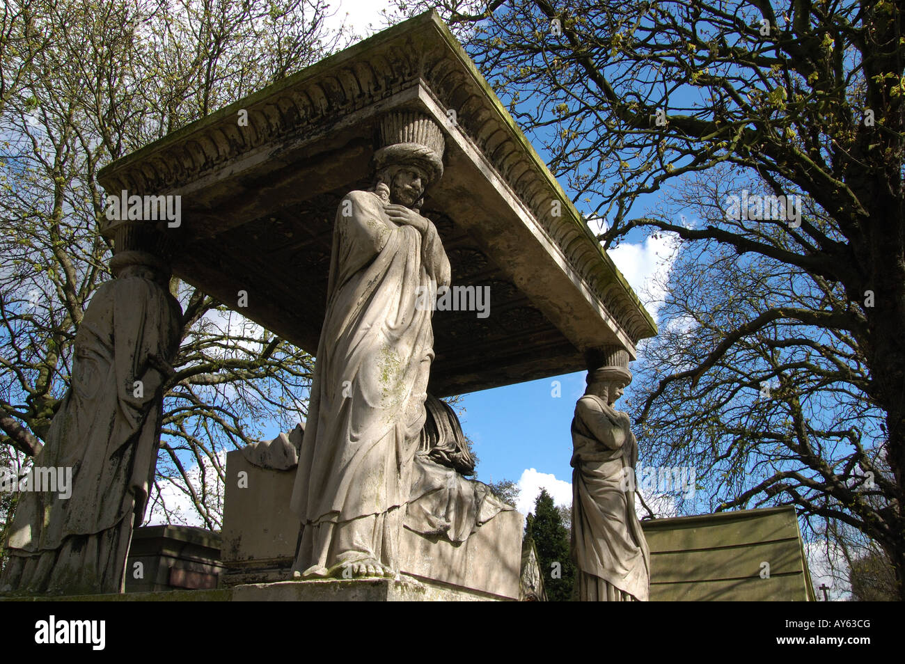 Victorian Tomb in Kensal Green Cemetery London Stock Photo
