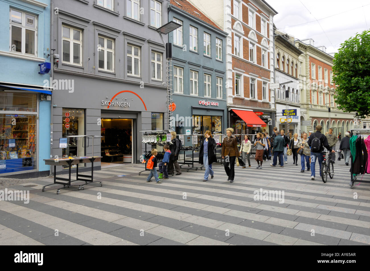 Aarhus Sondergade shopping area Denmark Stock Photo - Alamy