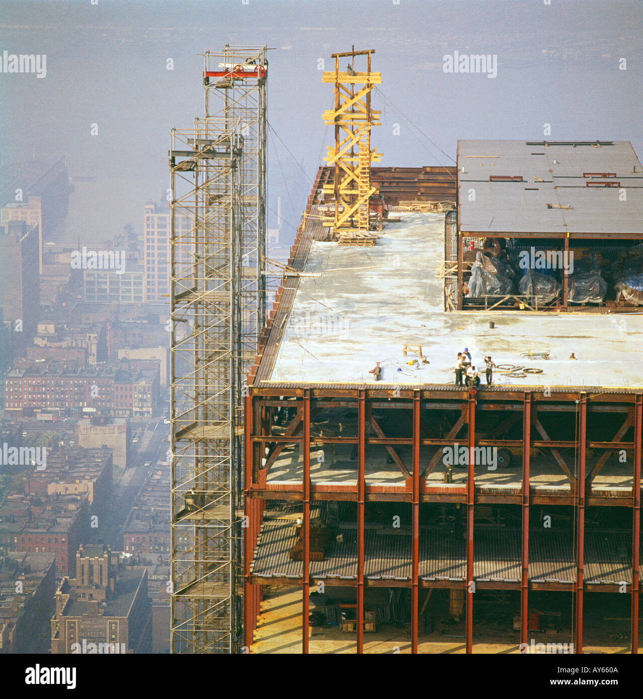 building construction in New York City Stock Photo Alamy