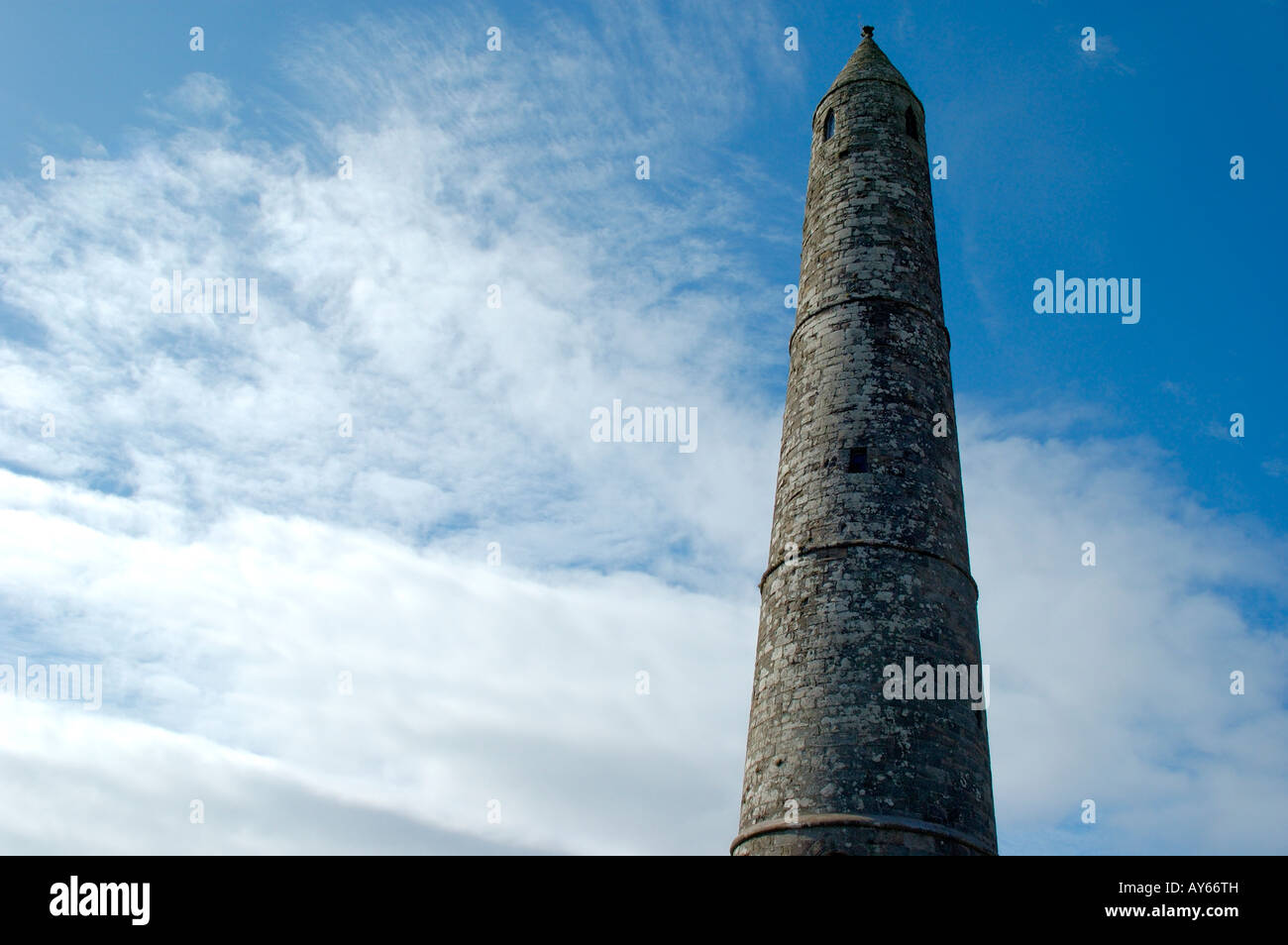 St Declans Round Tower Ardmore Co Waterford Ireland Stock Photo