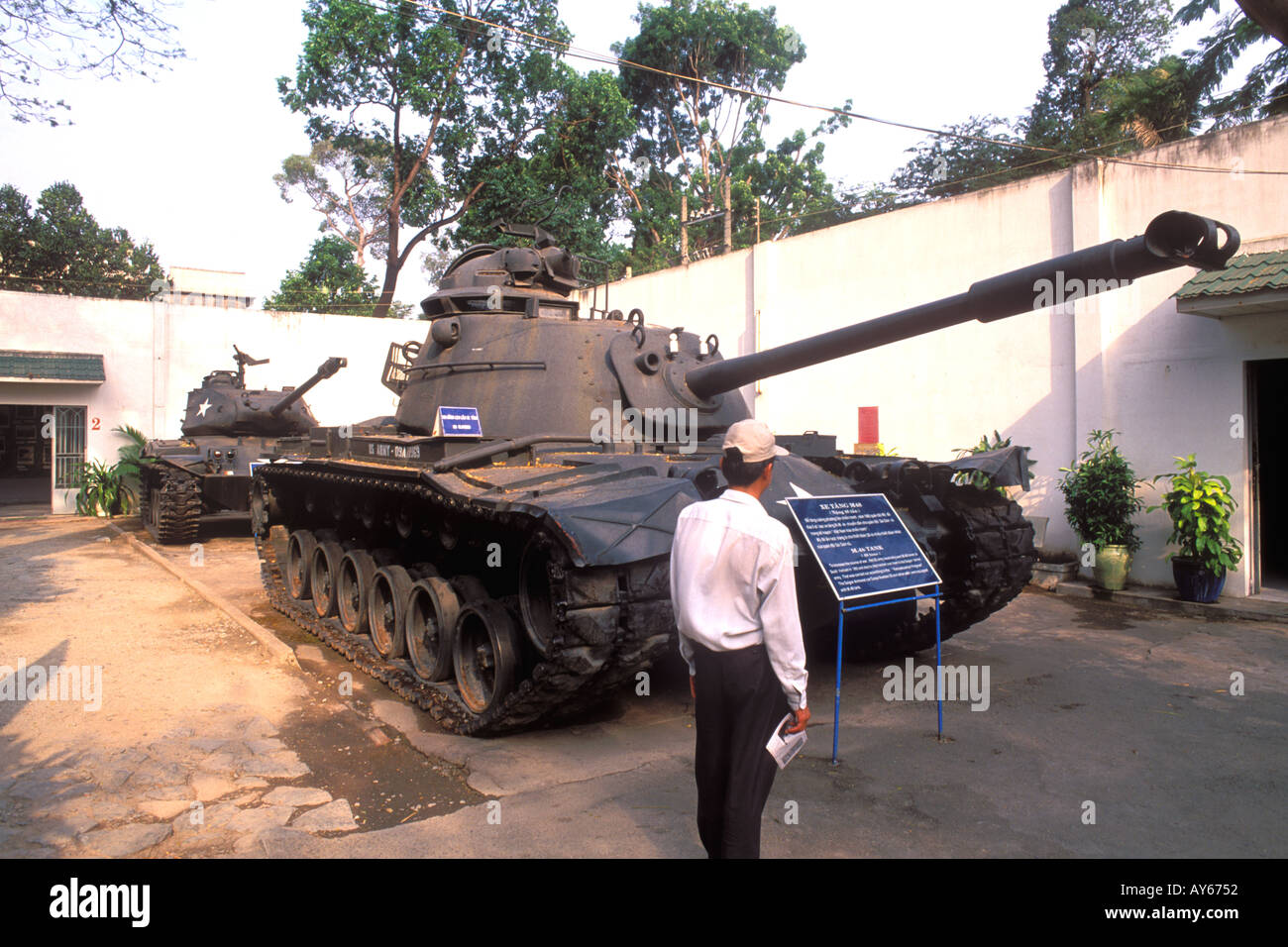 War Remnants Museum US Tanks Ho Chi Minh City Saigon Vietnam Stock