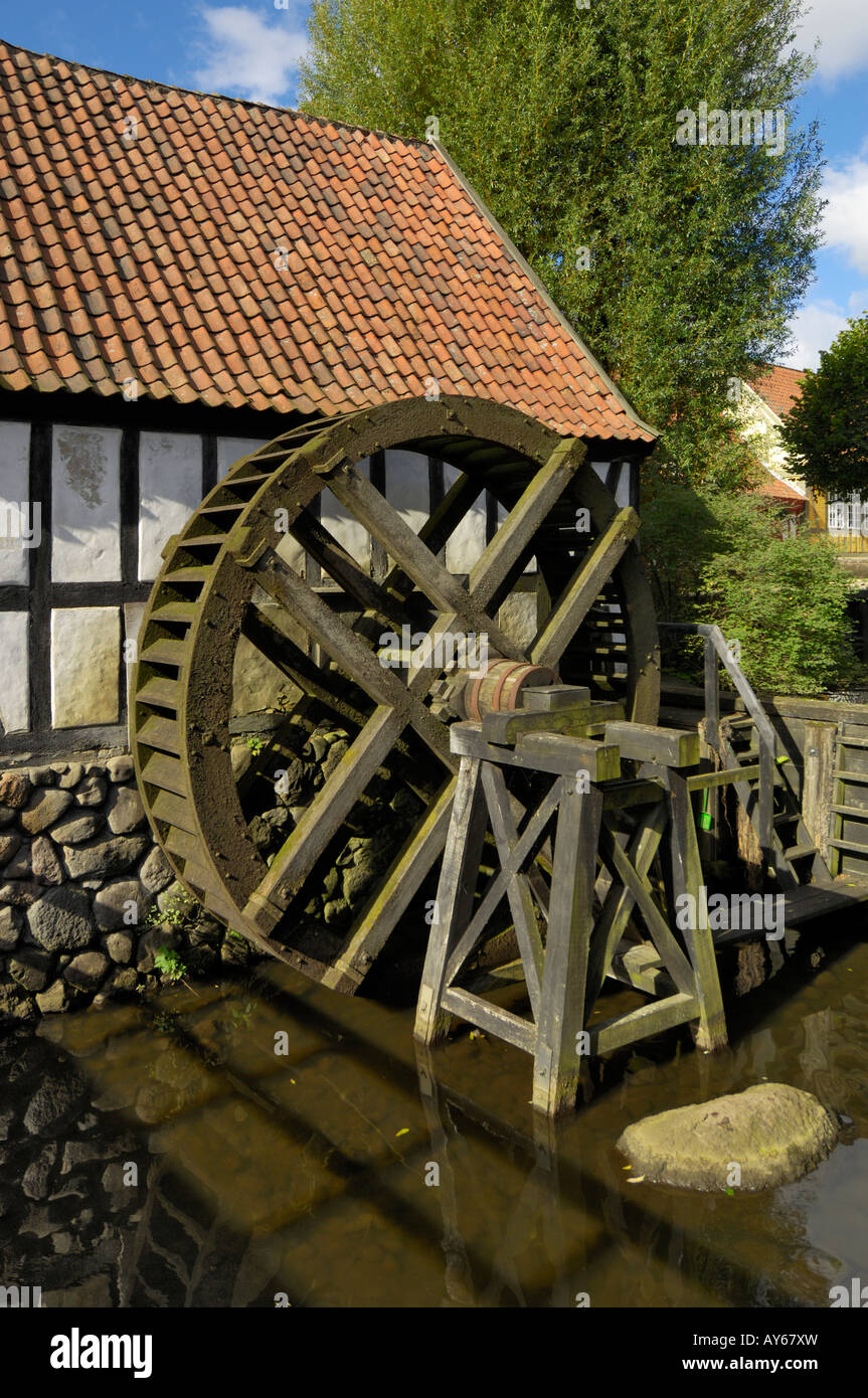 Water mill 1843 Den Gamle By Aarhus Denmark Stock Photo
