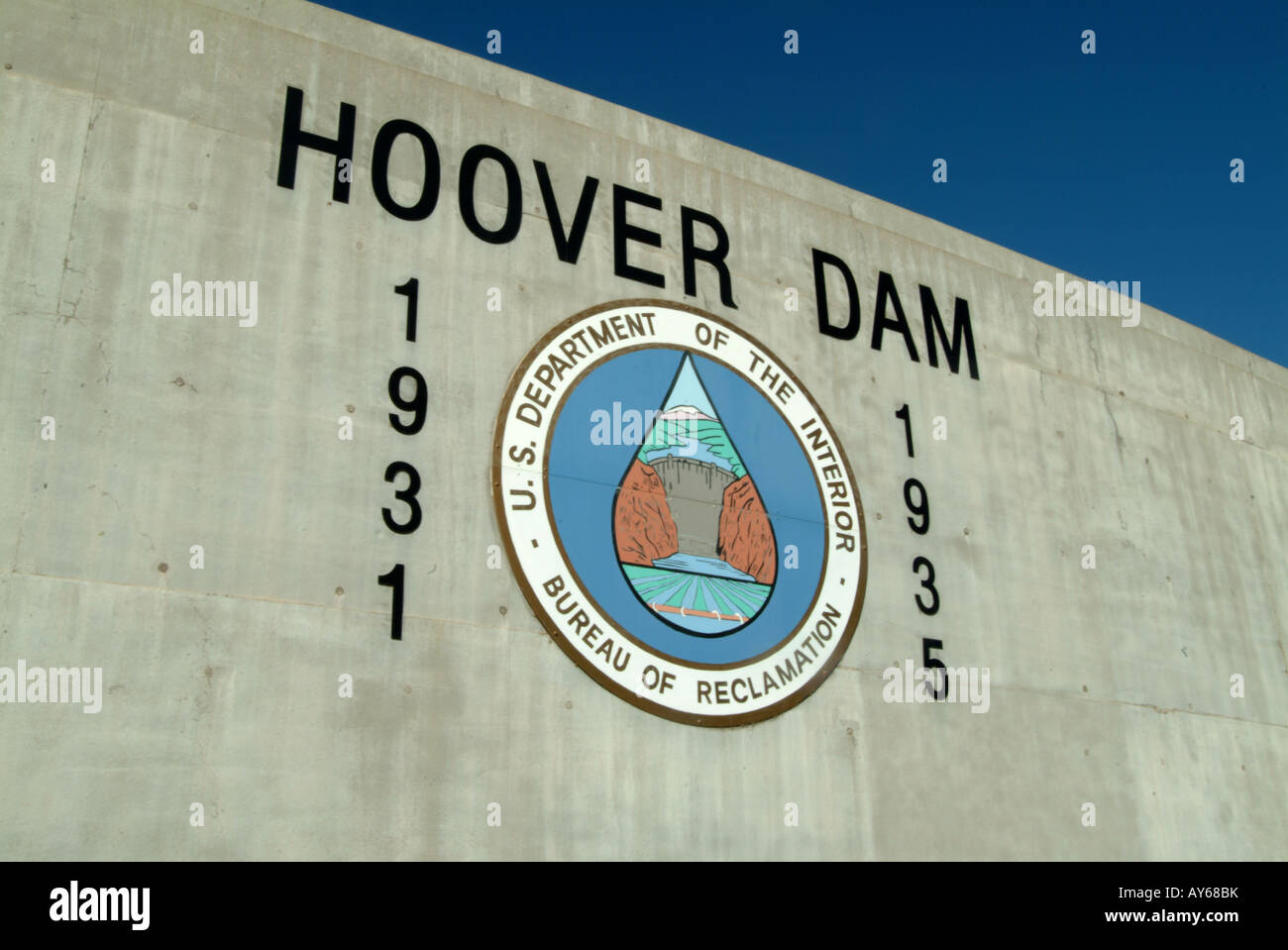 Hoover dam 1931 to 1935 Stock Photo