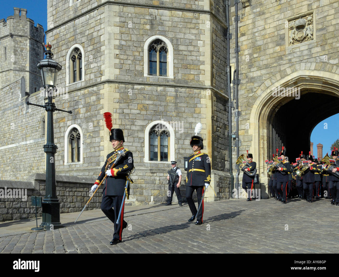 Guard changing King Henry VII Gate Windsor Stock Photo