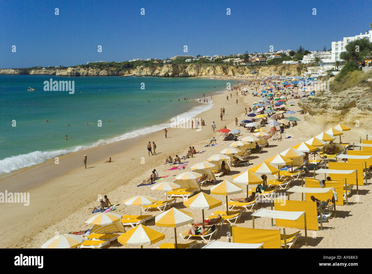 Portugal the Algarve, Armacao de Pera, main beach Stock Photo