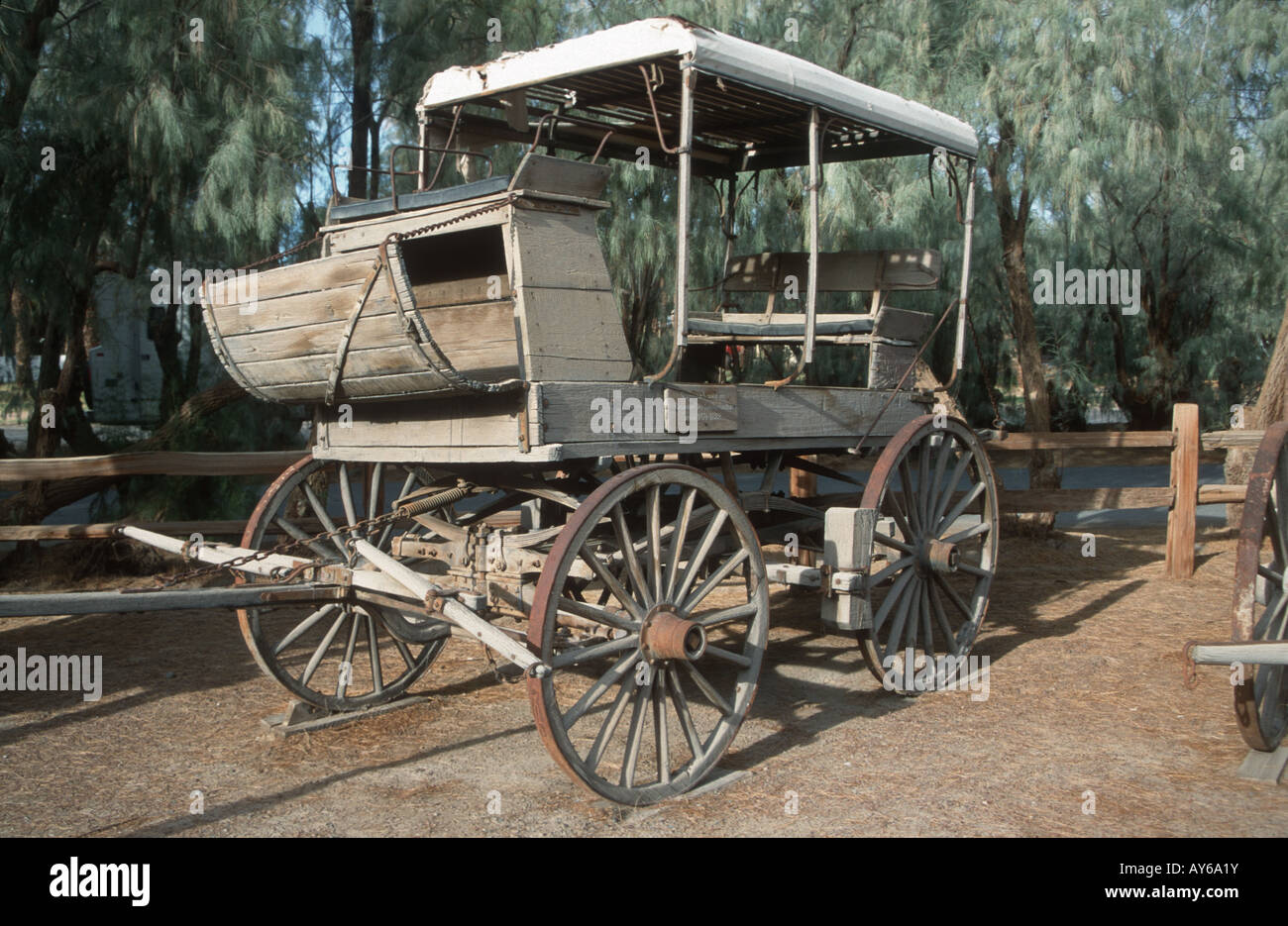Old stagecoach Death Valley California USA Stock Photo