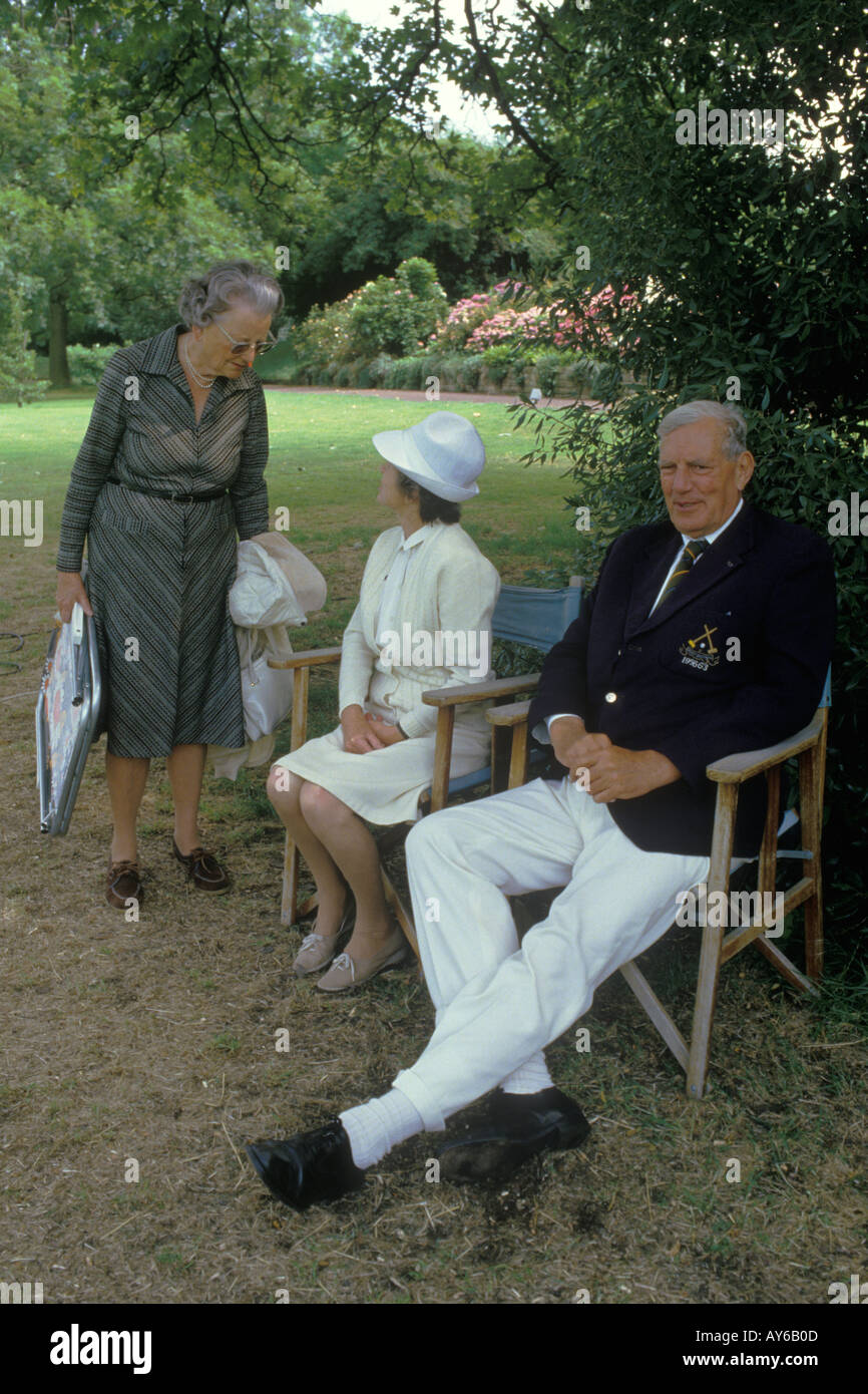 Croquet at the Hurlingham Club Fulham London UK. He is wearing Croquet