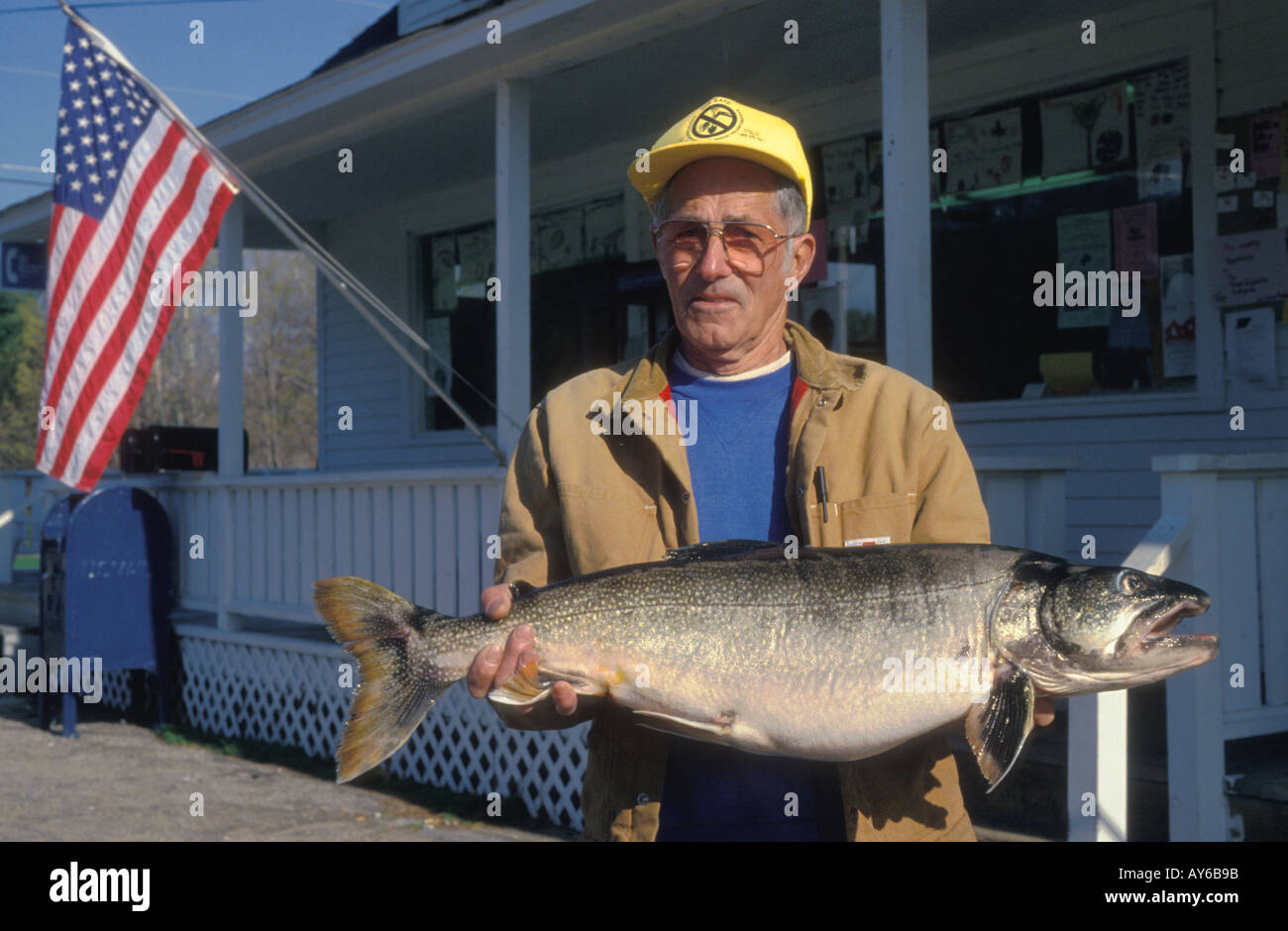 Prize lake trout Newfound Lake Bristol New Hampshire United States
