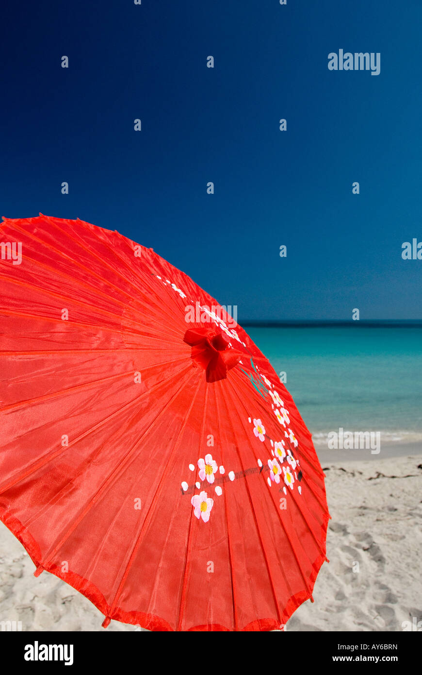 red chinese umbrella Stock Photo