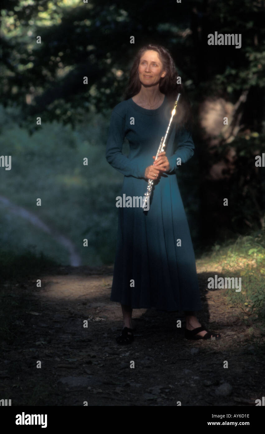 Jazz flutist Barbara London New Hampshire United States Stock Photo Alamy
