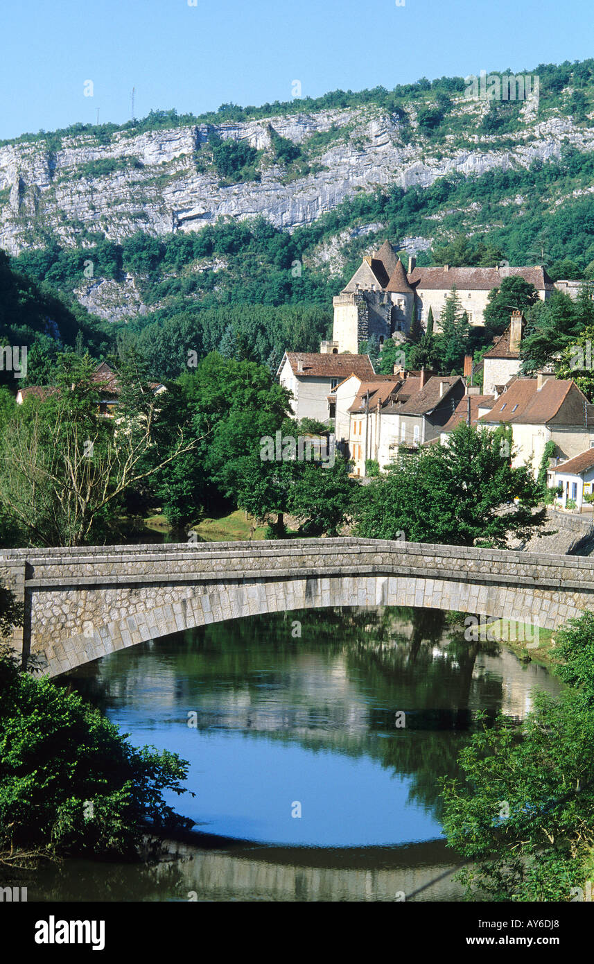 Lot Vallée du Célé Cabrerets Stock Photo: 9718759 - Alamy